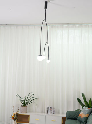 Lustra Lustre Mobile Noir Minimaliste-Luire
