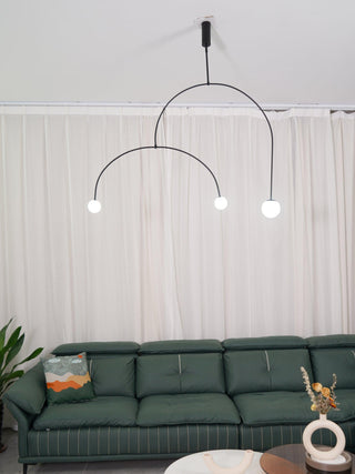 Lustra Lustre Mobile Noir Minimaliste-Luire