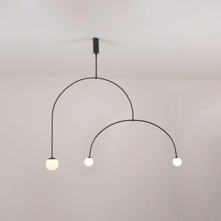 Lustra Lustre Mobile Noir Minimaliste-Luire