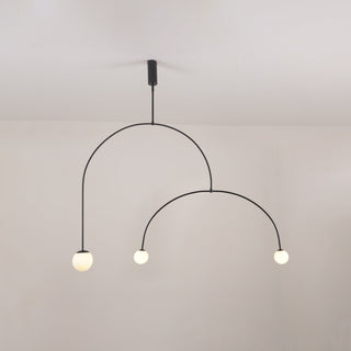Lustra Lustre Mobile Noir Minimaliste-Luire