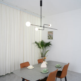 Lustra Lustre Mobile Noir Minimaliste-Luire