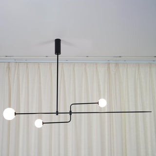 Lustra Lustre Mobile Noir Minimaliste-Luire