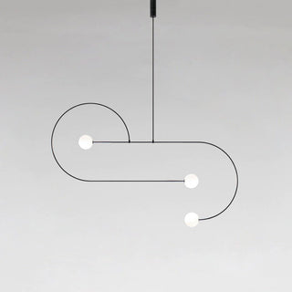 Lustra Lustre Mobile Noir Minimaliste-Luire