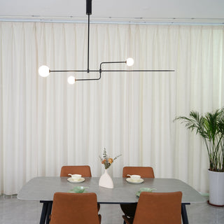 Lustra Lustre Mobile Noir Minimaliste-Luire