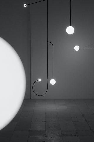 Lustra Lustre Mobile Noir Minimaliste-Luire
