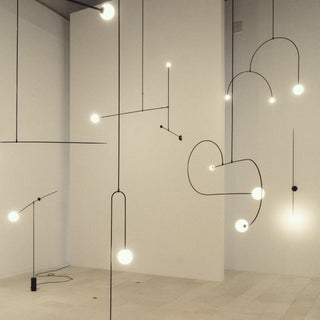Lustra Lustre Mobile Noir Minimaliste-Luire