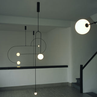 Lustra Lustre Mobile Noir Minimaliste-Luire