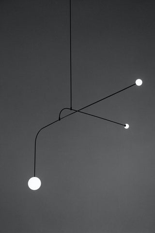 Lustra Lustre Mobile Noir Minimaliste-Luire