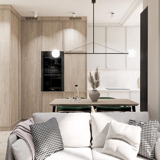 Lustra Lustre Mobile Noir Minimaliste-Luire