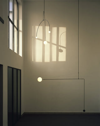Lustra Lustre Mobile Noir Minimaliste-Luire