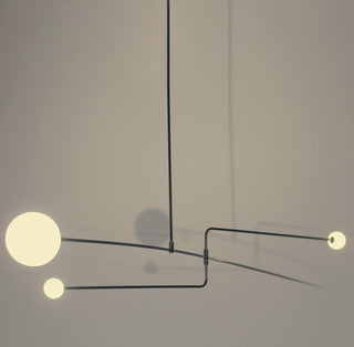 Lustra Lustre Mobile Noir Minimaliste-Luire
