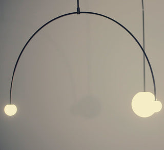 Lustra Lustre Mobile Noir Minimaliste-Luire