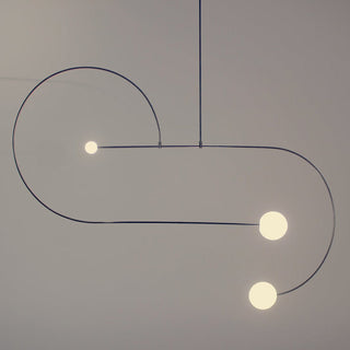 Lustra Lustre Mobile Noir Minimaliste-Luire