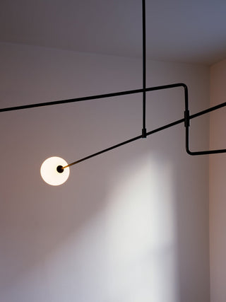 Lustra Lustre Mobile Noir Minimaliste-Luire