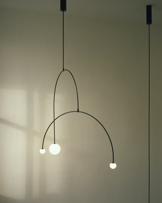 Lustra Lustre Mobile Noir Minimaliste-Luire