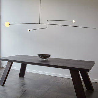 Lustra Lustre Mobile Noir Minimaliste-Luire