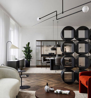 Lustra Lustre Mobile Noir Minimaliste-Luire