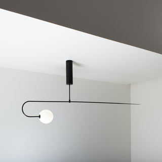 Lustra Lustre Mobile Noir Minimaliste-Luire