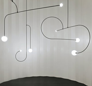 Lustra Lustre Mobile Noir Minimaliste-Luire