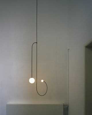 Lustra Lustre Mobile Noir Minimaliste-Luire