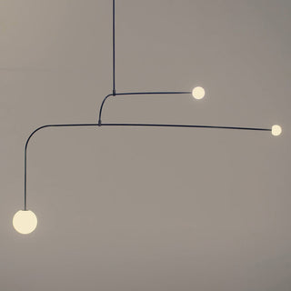 Lustra Lustre Mobile Noir Minimaliste-Luire
