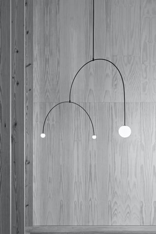 Lustra Lustre Mobile Noir Minimaliste-Luire