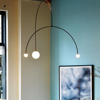 Lustra Lustre Mobile Noir Minimaliste-Luire