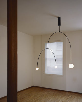 Lustra Lustre Mobile Noir Minimaliste-Luire