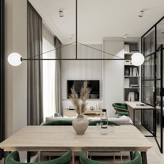 Lustra Lustre Mobile Noir Minimaliste-Luire