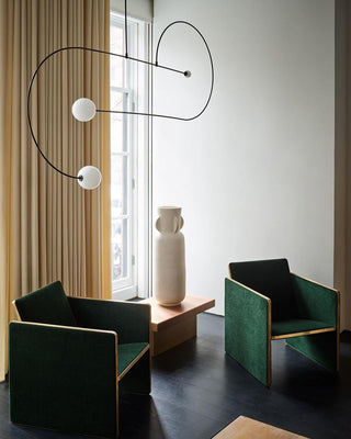 Lustra Lustre Mobile Noir Minimaliste-Luire