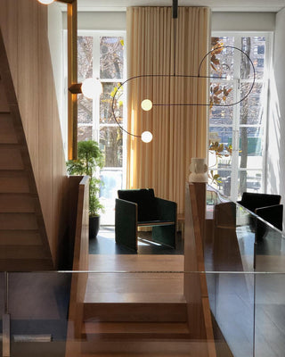 Lustra Lustre Mobile Noir Minimaliste-Luire