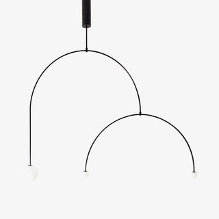 Lustra Lustre Mobile Noir Minimaliste-Luire