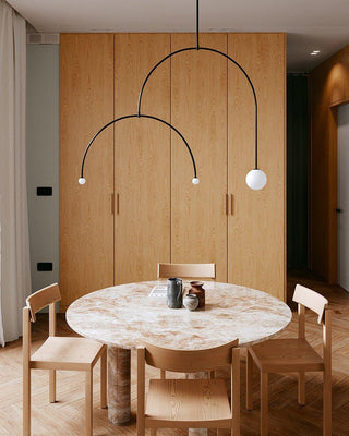 Lustra Lustre Mobile Noir Minimaliste-Luire