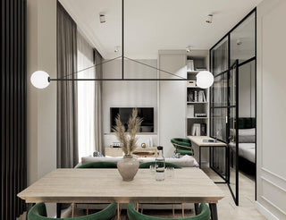 Lustra Lustre Mobile Noir Minimaliste-Luire