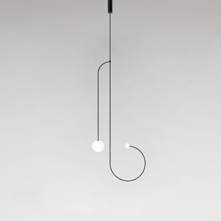 Lustra Lustre Mobile Noir Minimaliste-Luire