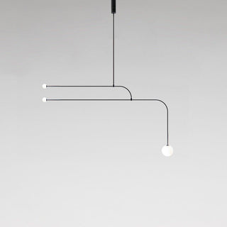 Lustra Lustre Mobile Noir Minimaliste-Luire