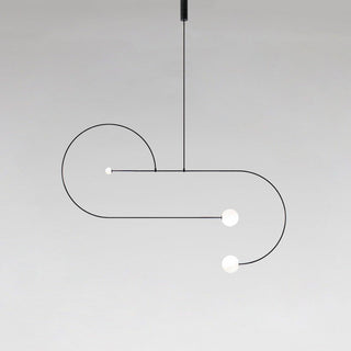 Lustra Lustre Mobile Noir Minimaliste-Luire