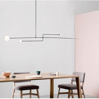 Lustra Lustre Mobile Noir Minimaliste-Luire