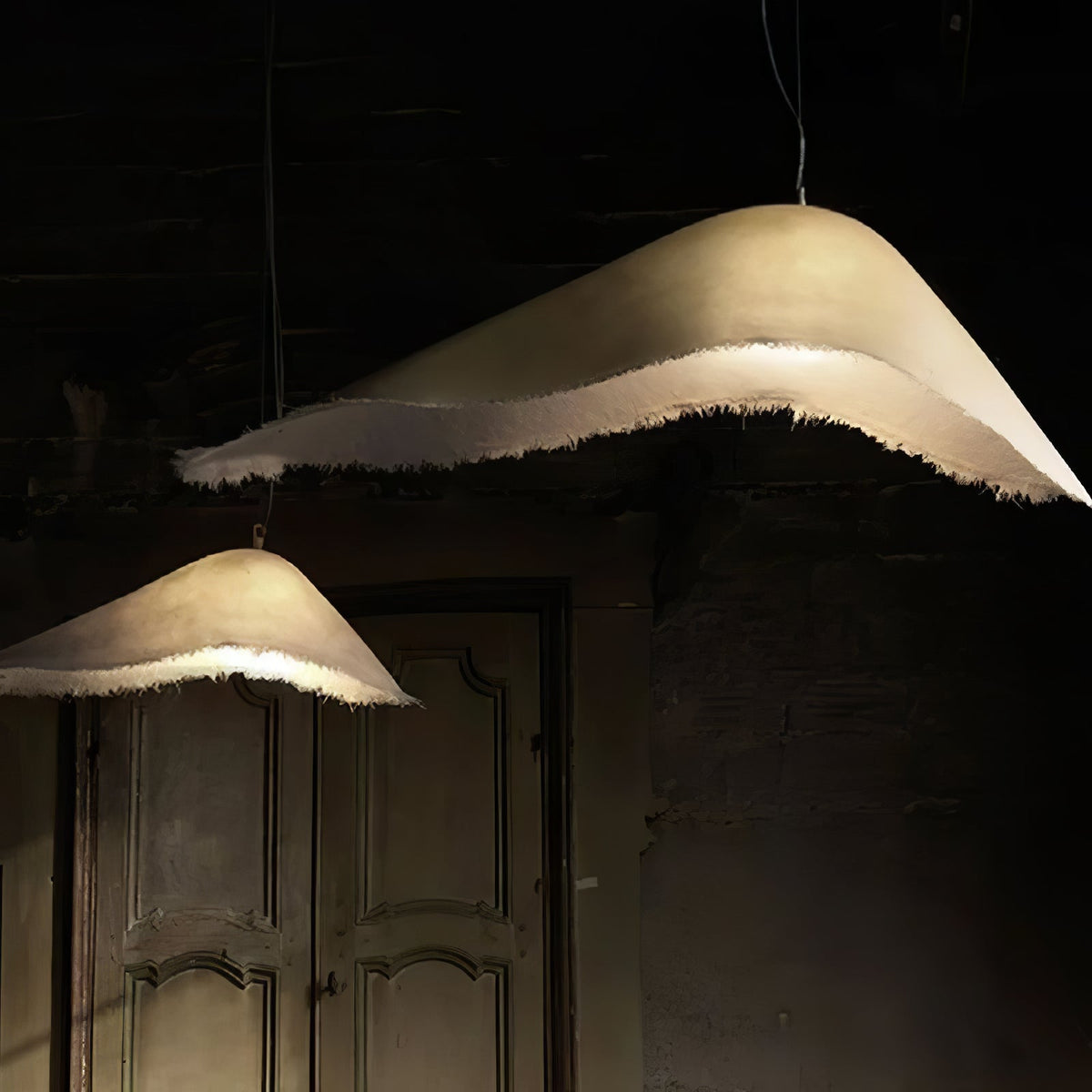 Finnana Suspension en Travertin Pierre Naturelle