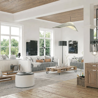Lustra Suspension en Travertin Pierre Naturelle