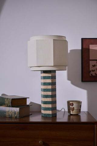 Stripes Lampe de Table en Tissu