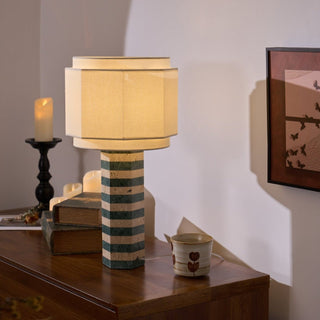 Stripes Lampe de Table en Tissu