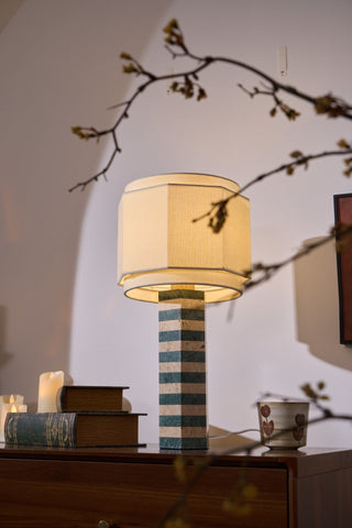 Stripes Lampe de Table en Tissu