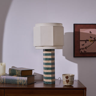 Stripes Lampe de Table en Tissu
