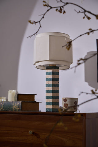 Stripes Lampe de Table en Tissu