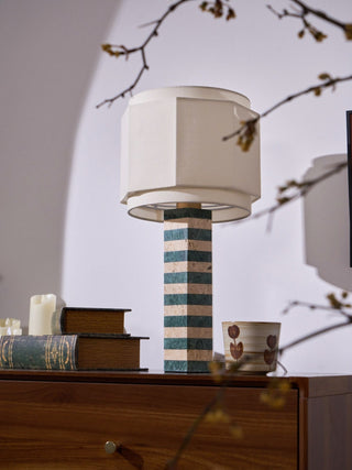 Stripes Lampe de Table en Tissu