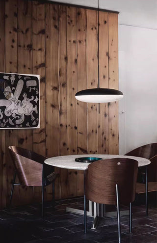 Lustra Suspension Noir Peint Réuni pour Salon
