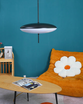 Lustra Suspension Noir Peint Réuni pour Salon