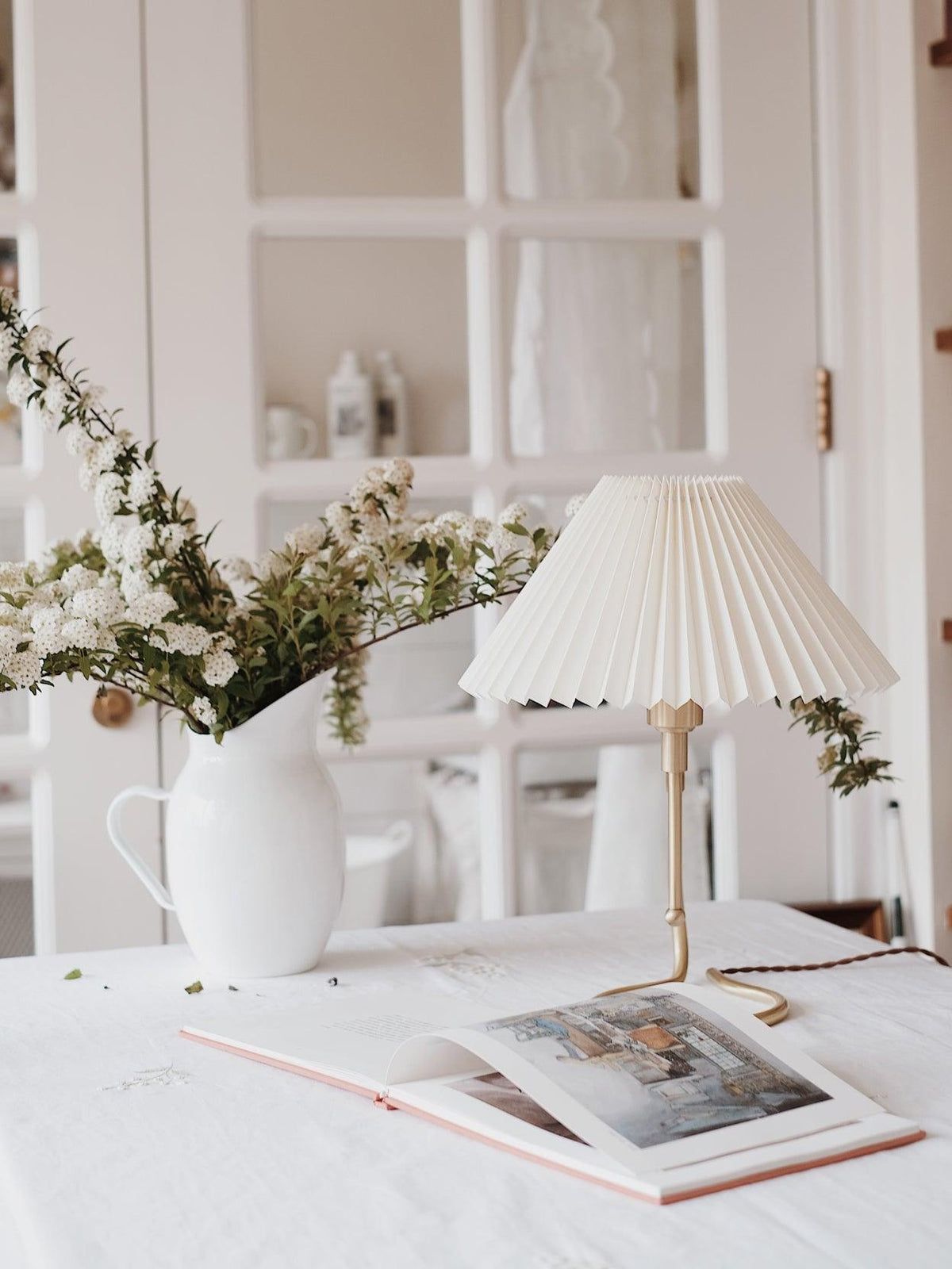 Linuia Lampe de Table en Tissu Transparent