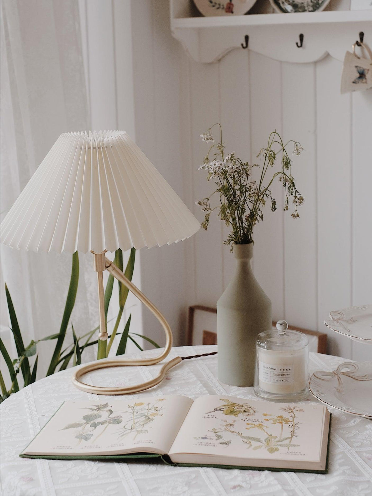 Linuia Lampe de Table en Tissu Transparent